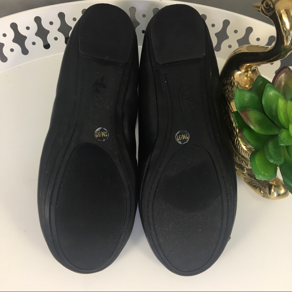 Lucky Brand Black Leather Flats Emmie SZ 7 / 37 - Picture 6 of 6
